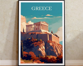 Athens Travel Poster, Athen Wall Art, Greece Print, Athens Poster, Athens Art, Europe Poster, Poster Art, Wall Decor