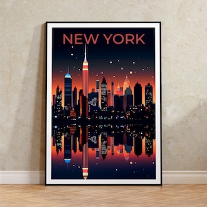 New York City Travel Poster, New York Wall Art, New York City Print, NYC Poster, New York Art, City Poster, Poster Art, Wall Decor