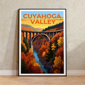 Cuyahoga Valley Reise Poster, Ohio Wand Kunst, Ohio Druck, Cuyahoga Valley Poster, Brücke Poster, Natur Poster, Cuyahoga Valley Kunst