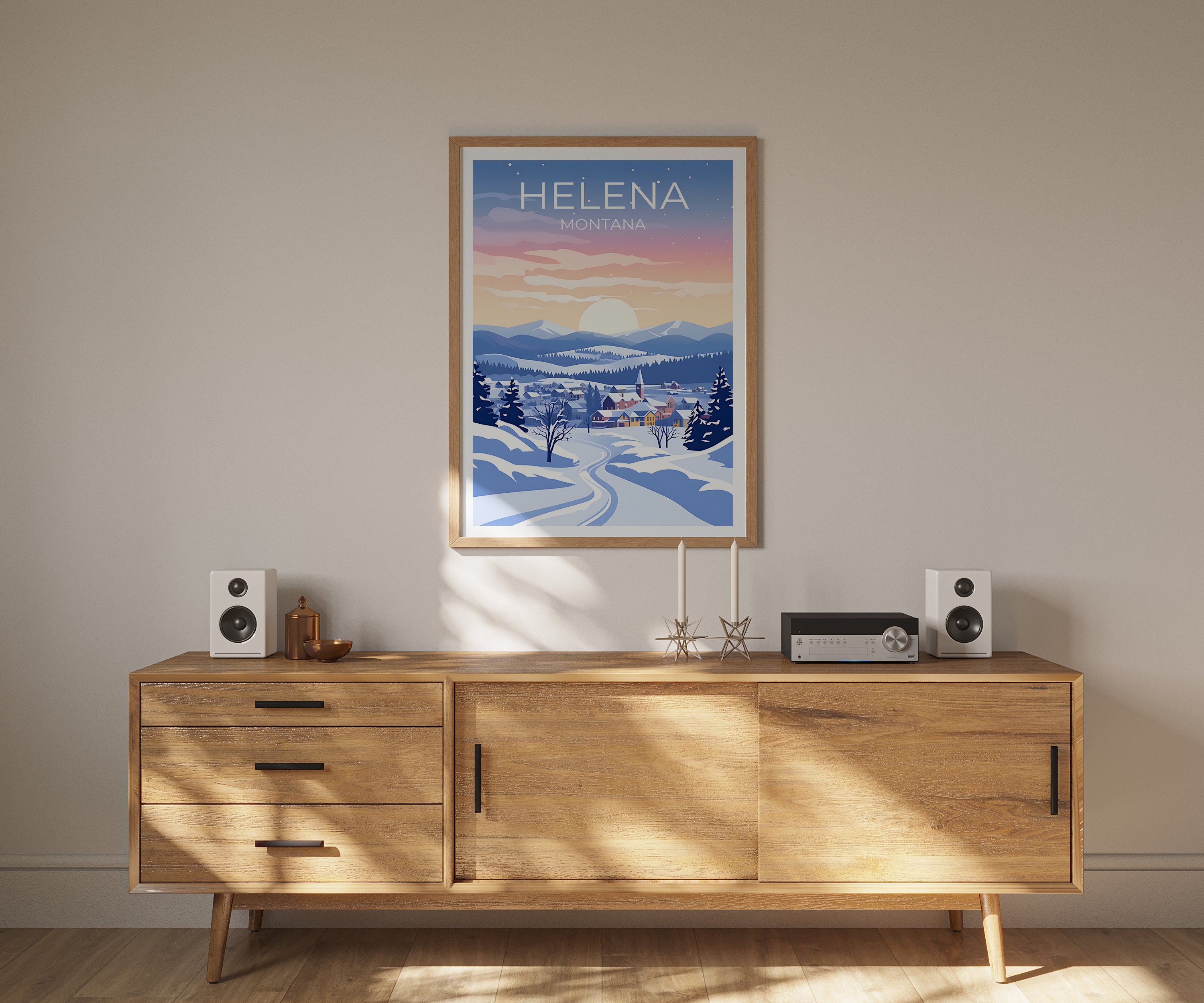 Helena Travel Poster Montana Wall Art Montana Print Helena Etsy