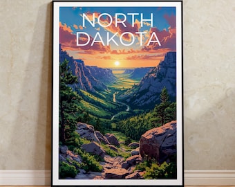 North Dakota Travel Poster, North Dakota Wall Art, North Dakota Print, North Dakota Poster, Forest Poster, Nature Poster, North Dakota Art