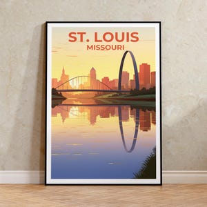 St. Louis Travel Poster, Missouri Wall Art, Missouri Print, St. Louis Poster, Gateway Arch Poster, City Poster, St. Louis Art