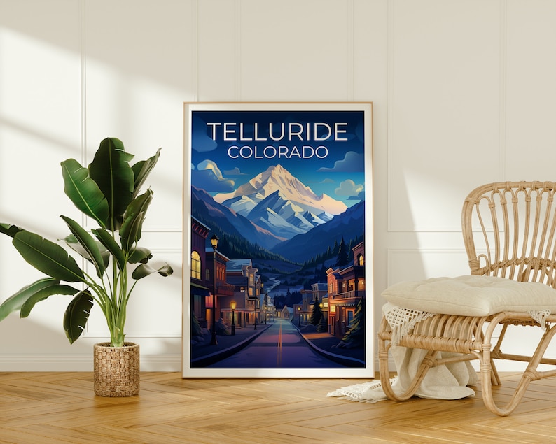 Telluride Travel Poster, Colorado Wall Art, Colorado Print, Telluride ...