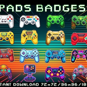 Pads Sub-Abzeichen Twitch Pads Abzeichen Gamer-Sub-Abzeichen Gaming-Abzeichen Zucken Sub-Abzeichen zucken Grafiken