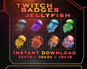 Meduse Sub Badge: Twitch, YouTube, Discord (download digitale)