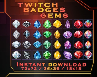 Distintivi Twitch Gems Crystal: Distintivi fedeltà per abbonati Jewels (download digitale)