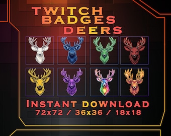 Badge Deer Sub per Twitch, YouTube, Discord (download digitale)