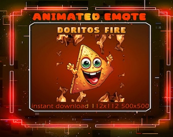 Emote animata "Doritos al fuoco": sotto-emote meme (GIF)