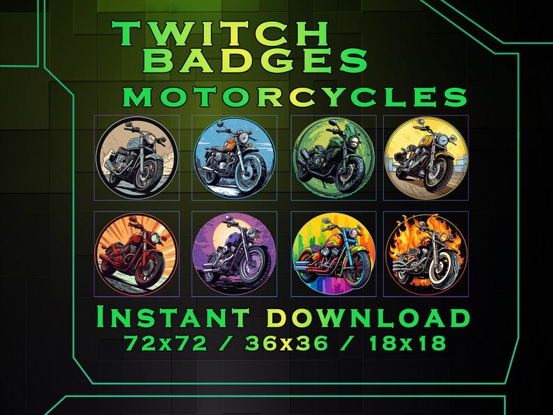 Stream Motorcycle Motorcycle Twitch Sub Badges: Stream Subscriber Badges (digital ...