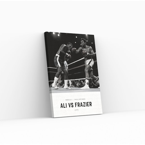 Muhammad Ali -vs- Joe Frazier 1975 VINTAGE BOXING POSTER Wall Art