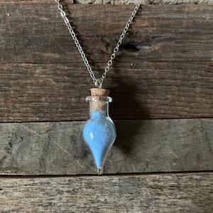 Mini Fairy Dust Teardrop Bottle Necklace ~ Customizable!