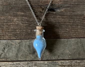 Mini Fairy Dust Teardrop fles ketting ~ aanpasbaar!