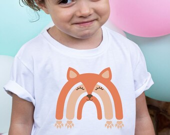 Baby Rainbow Tee, Sweet Fox Rainbow Shirt