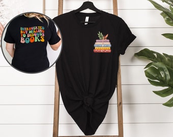 Booktrovert Shirt, Introvert Tee, Gift for Book Lovers