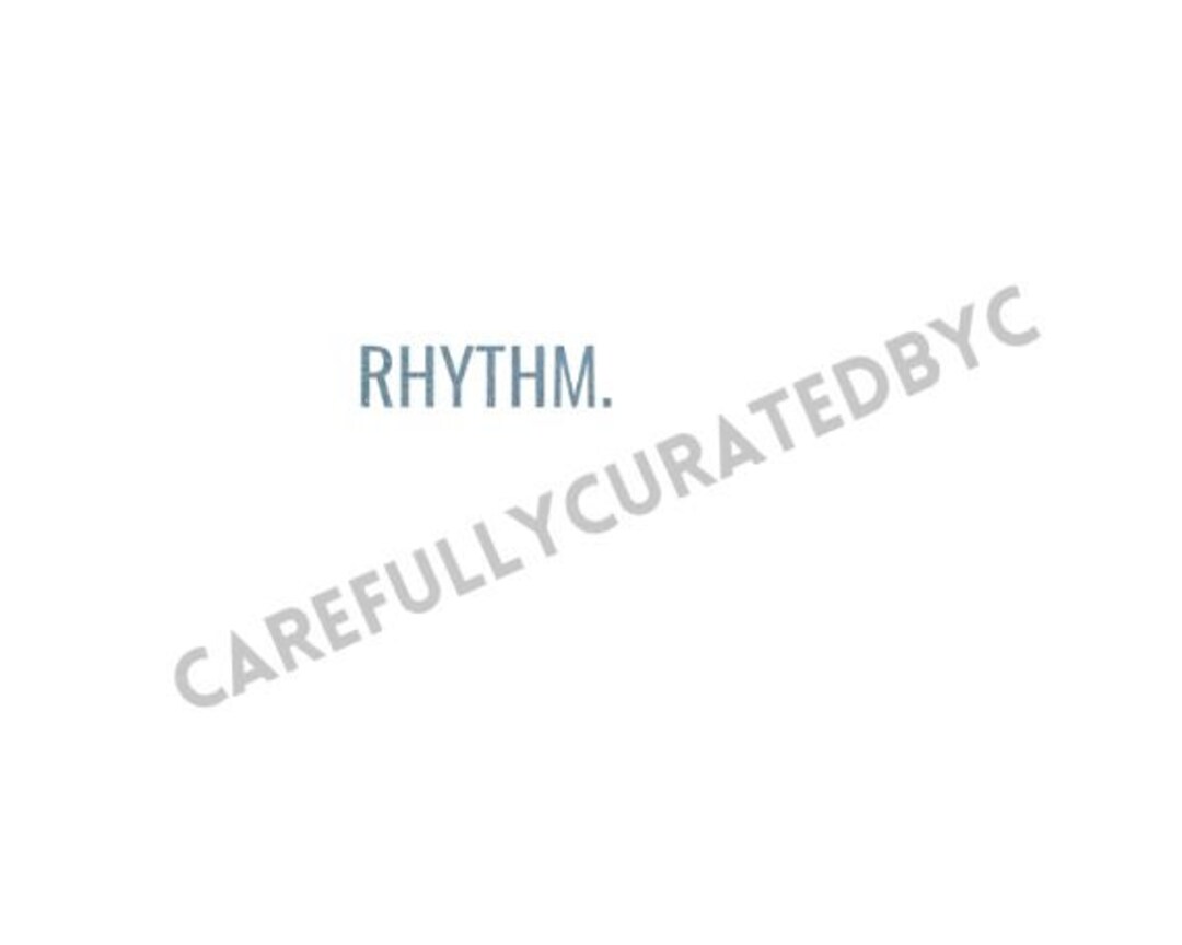 Rhythm and Sound the Word rhythm in Modern Etsy