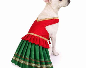 Custom Dog Lehenga: Indian Wedding Outfit, Desi Pet Apparel