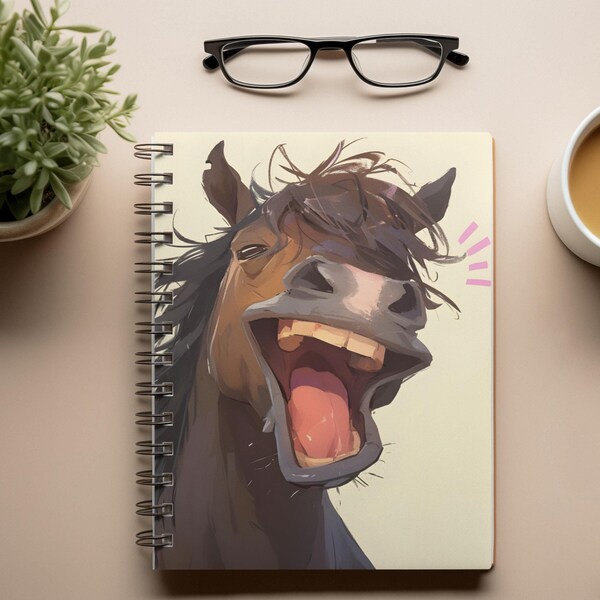 Funny Horse Spiral Notebook - Whimsical Art Journal