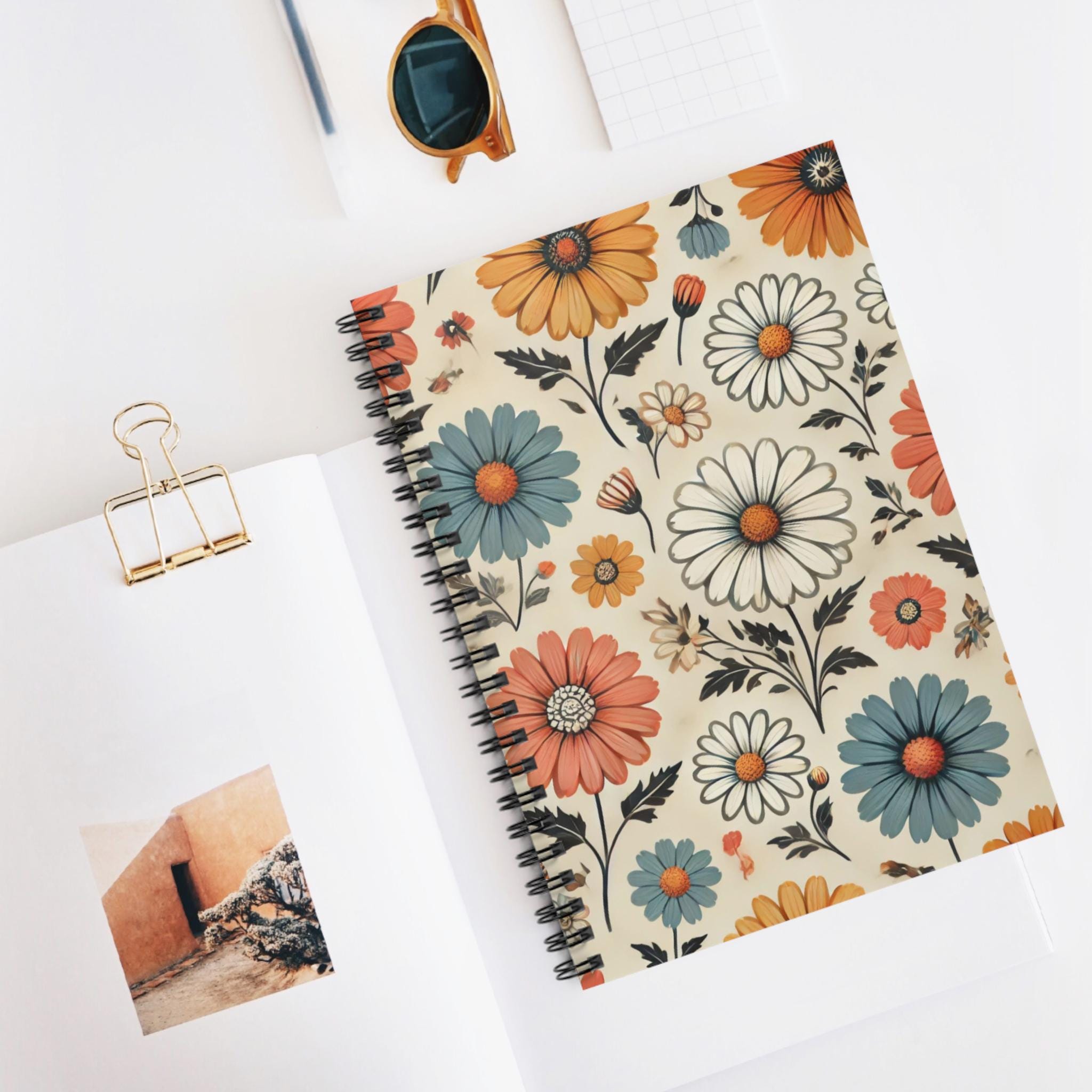 Vintage Floral Spiral Notebook – Retro Journal for Nature Lovers - Etsy
