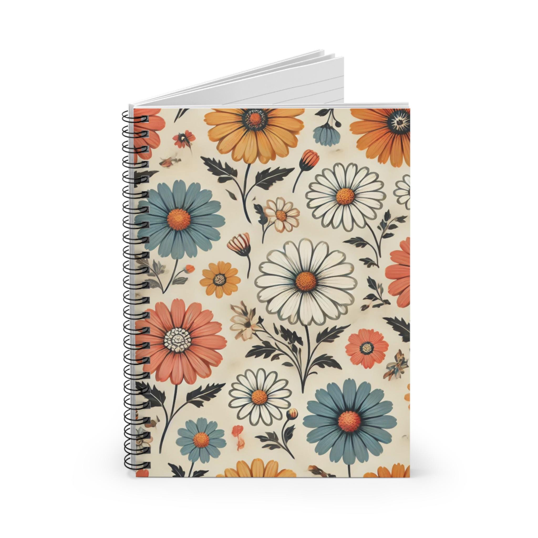 Vintage Floral Spiral Notebook – Retro Journal for Nature Lovers - Etsy