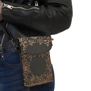 Bolsa de telefone pequena floral vintage personalizada, carteira estilo boho com nome personalizado para uso diário, carteira de telefone elegante e prática,