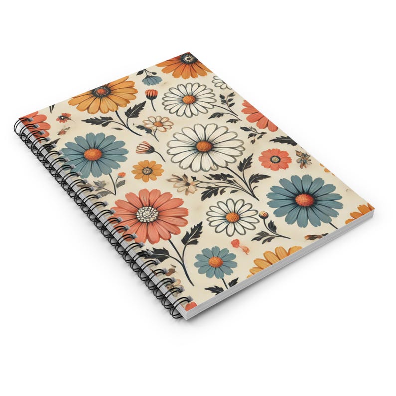 Vintage Floral Spiral Notebook – Retro Journal for Nature Lovers - Etsy