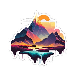 Mountain Sunrise - Kiss Cut Sticker