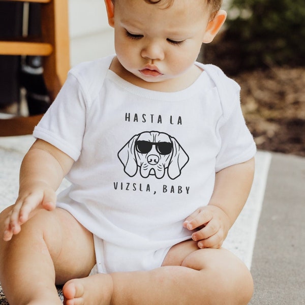 Hasta La Vizsla, Baby Infant Fine Jersey Bodysuit, Vizsla Gift, Dog Lover Infant, Vizsla Baby Bodysuit, Dog Baby Shower Gift, Funny Vizsla