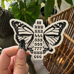Angel Number Sticker, 111, 222, 333, 444, 555, 666, 777, 888, 999