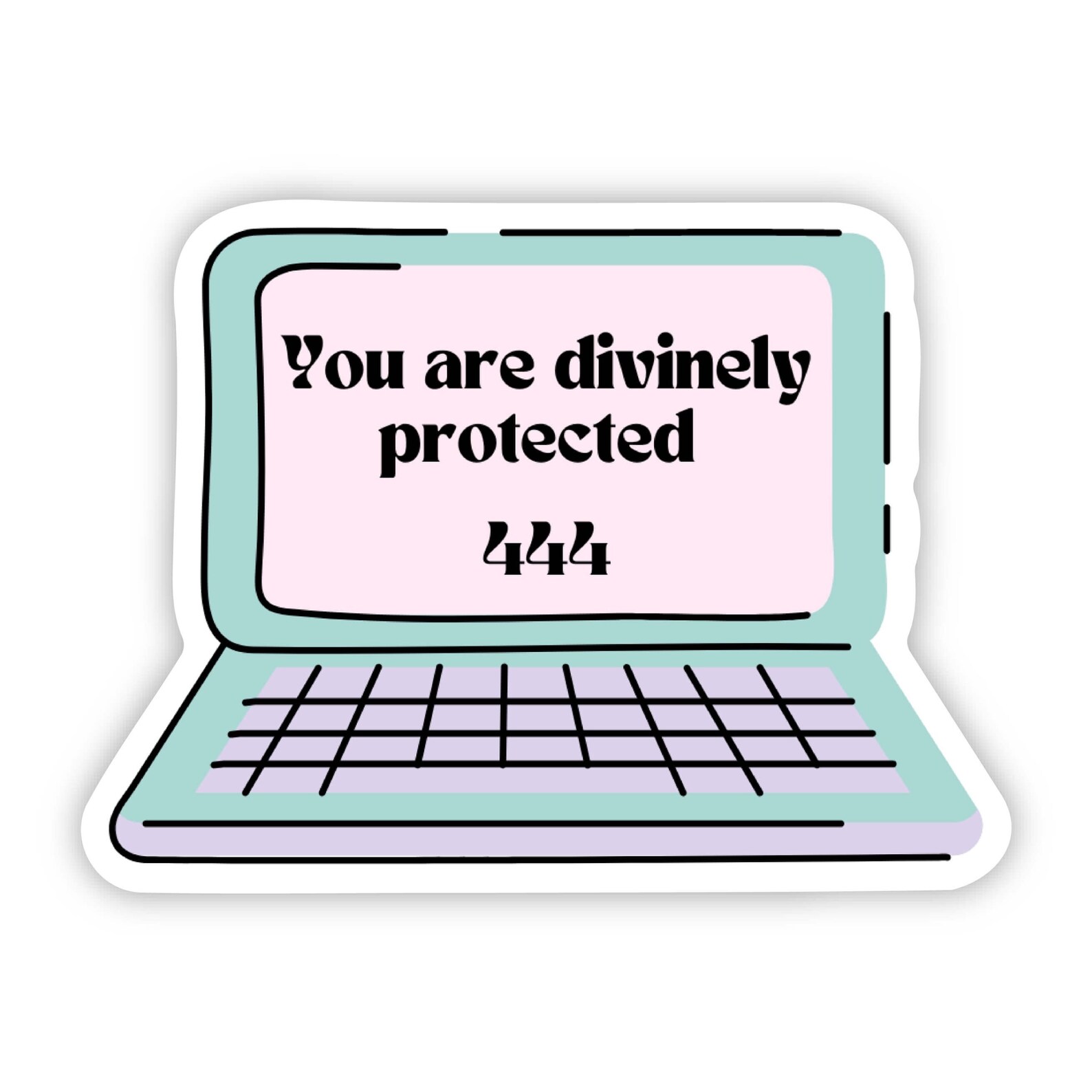 Angel Number Sticker 444, Protection, Guidance - Etsy