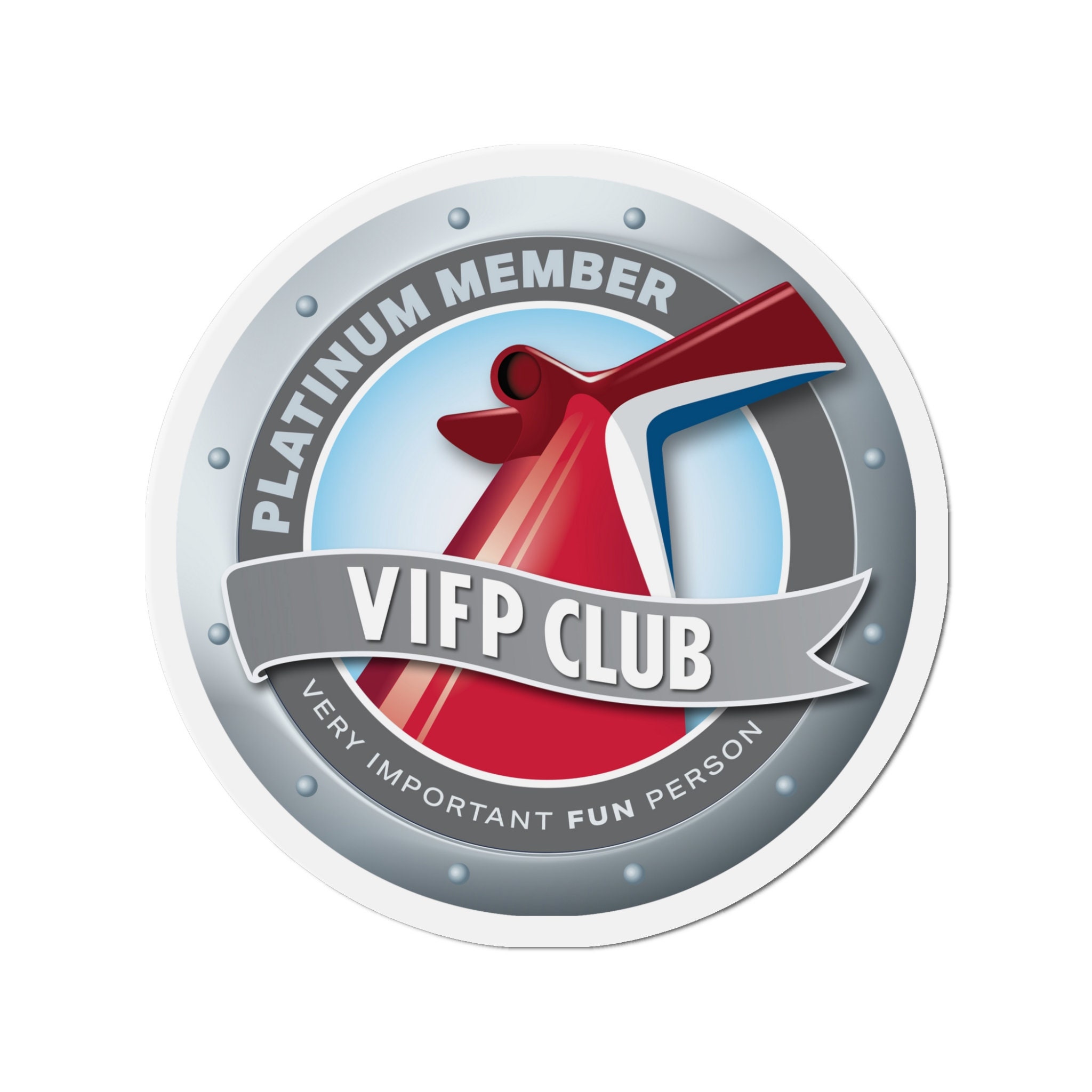 Carnival VIFP Platinum Member Round Diecut Etsy