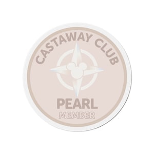 Castaway Club Pearl Member Round Die-Cut Magnet