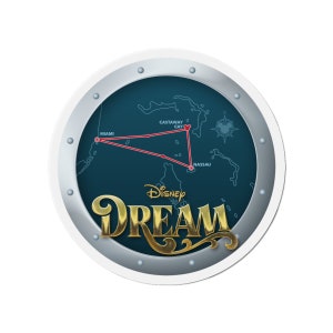 Disney Dream Itinerary Round Die-Cut Magnet - Miami, Nassau, Castaway Cay