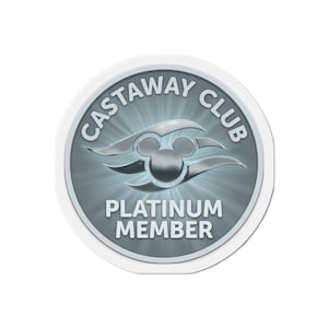 Castaway Club Platinum Member Round Die-Cut Magnet