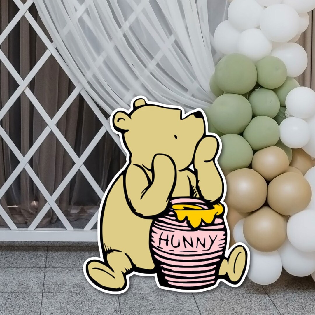 Pink Classic Winnie the Pooh Foam Board Cut Out, Classic Winnie the