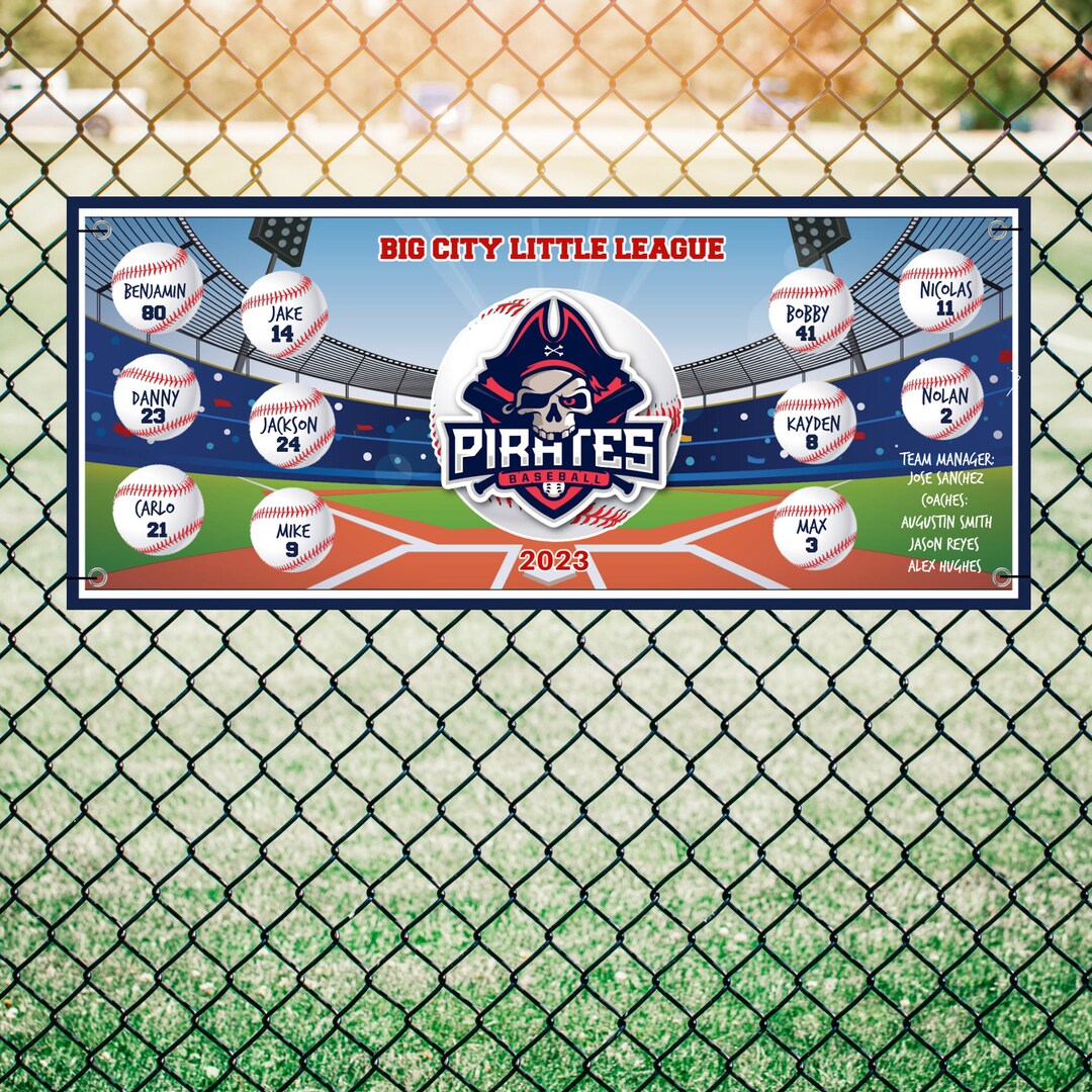 Kids Youth Baseball Team Vinyl Banner, Recreation Baseball Vinyl Banner