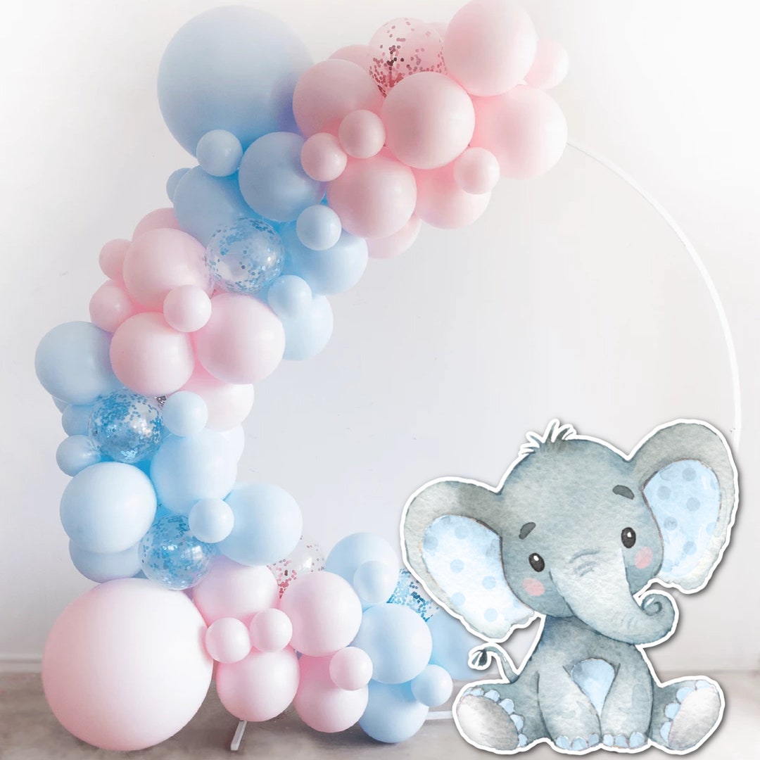 36 Blue Baby Shower Elephant Foam Board Cut Out, Baby Elephant Baby