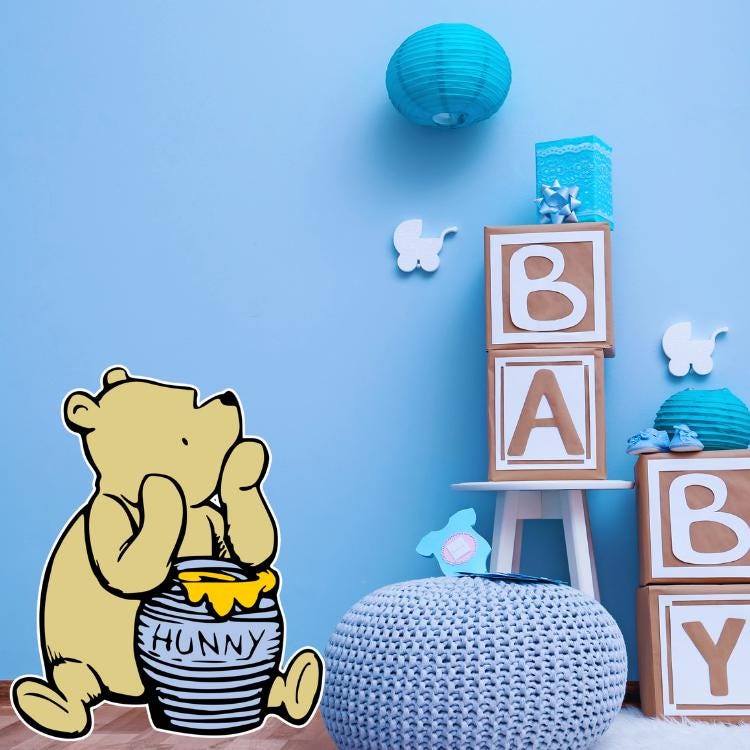 Winnie The Pooh Cutout Prop Classic Winnie Baby Shower Boxes Blue