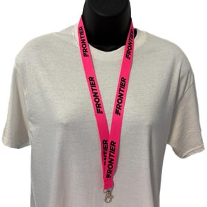 Frontier Airlines Breast Cancer Awareness Lanyard, Flight Attendant Lanyard, ID Lanyard, Aviation Accessories, Flight Crew Gifts