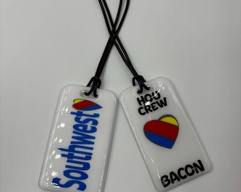 Southwest Airlines Luggage Tags, Flight Crew Tags, Gifts for Flight Attendant, Travel Crew Tags