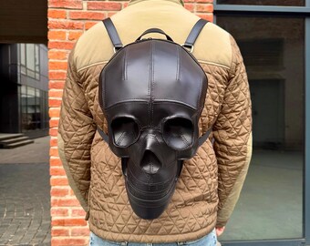 3D Handmade Skull Bagleather Skull Backpackgothic Black Bag for  Him/herlarge Biker Rucksackpunk Rock Festival Stylehalloween Horror Bag  - Etsy
