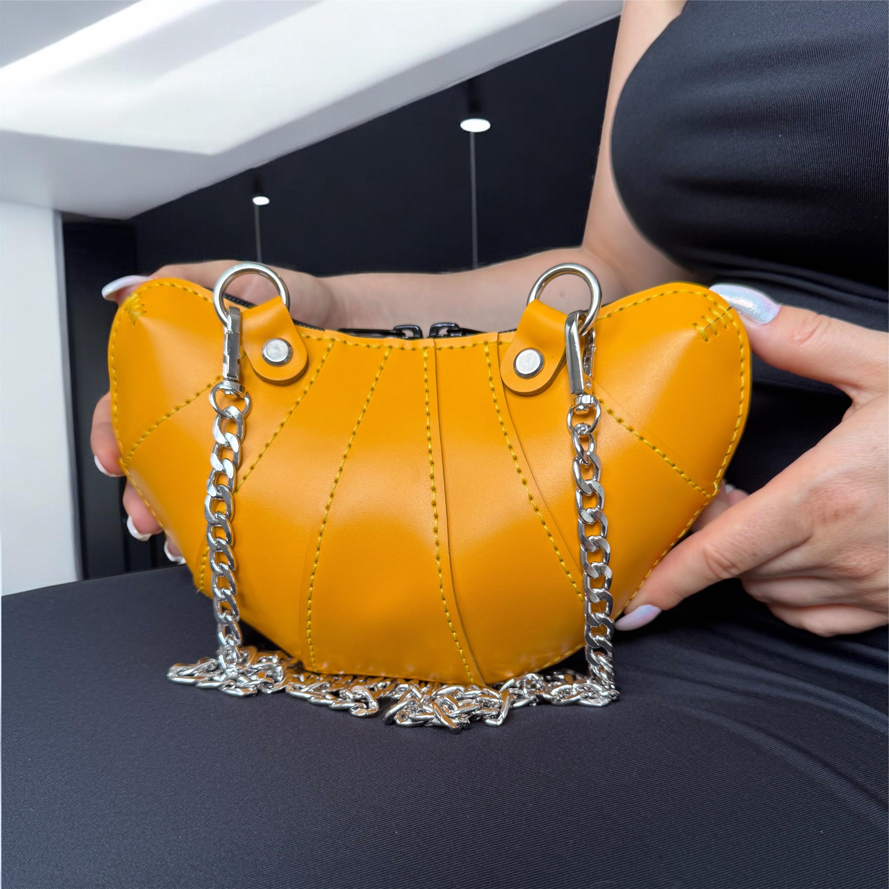 bag Diemm wool handmade Bag, – Bag with Pom Tote Lemon Fall⁄Winter 