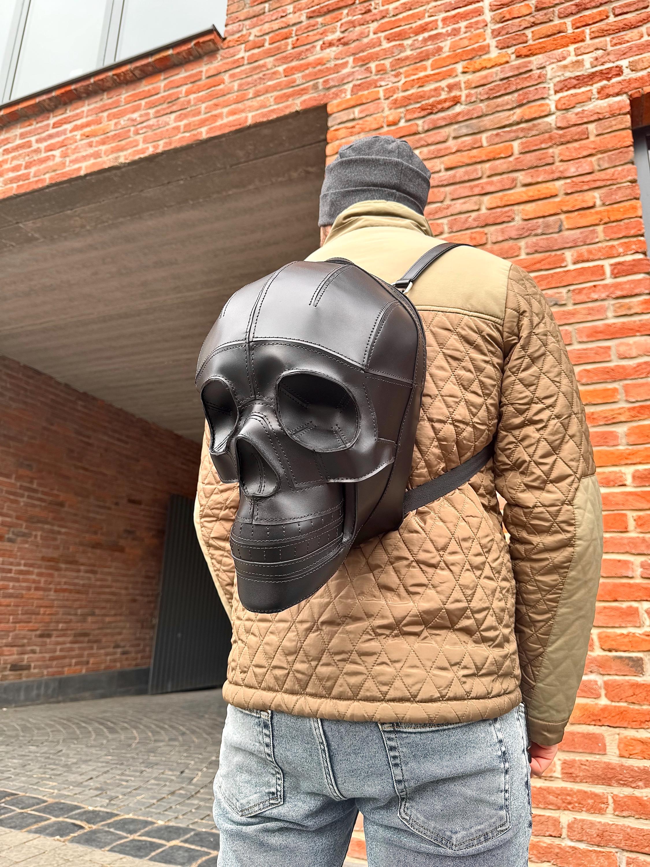 3D Handmade Skull Bagleather Skull Backpackgothic Black Bag for  Him/herlarge Biker Rucksackpunk Rock Festival Stylehalloween Horror Bag  - Etsy