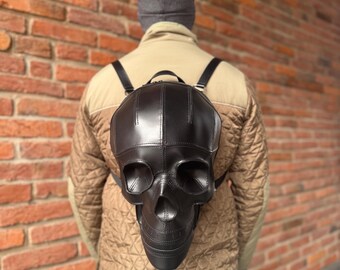 3D Handmade Skull Bagleather Skull Backpackgothic Black Bag for  Him/herlarge Biker Rucksackpunk Rock Festival Stylehalloween Horror Bag  - Etsy