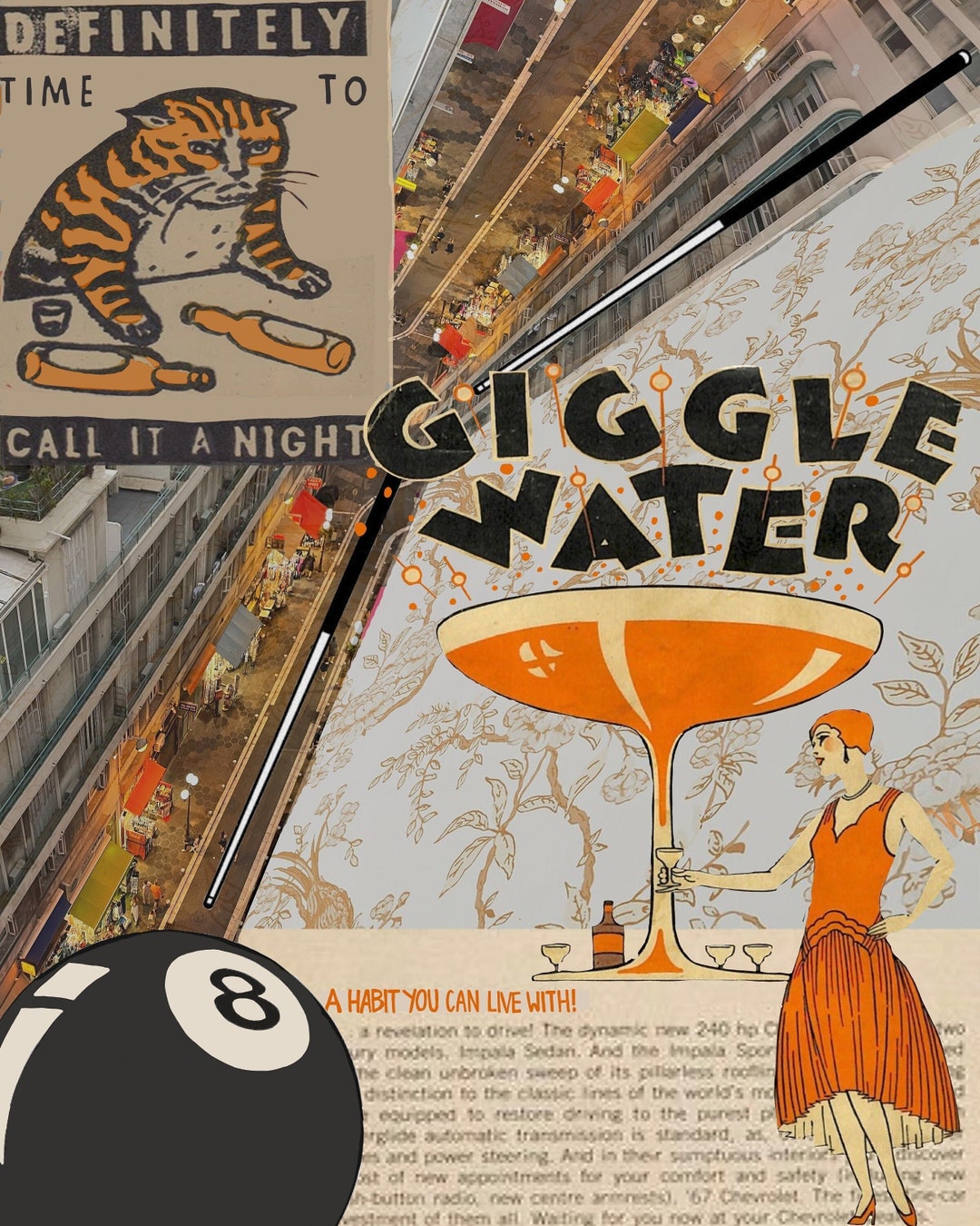 ORANGE BILLIARDS Digital Print Etsy