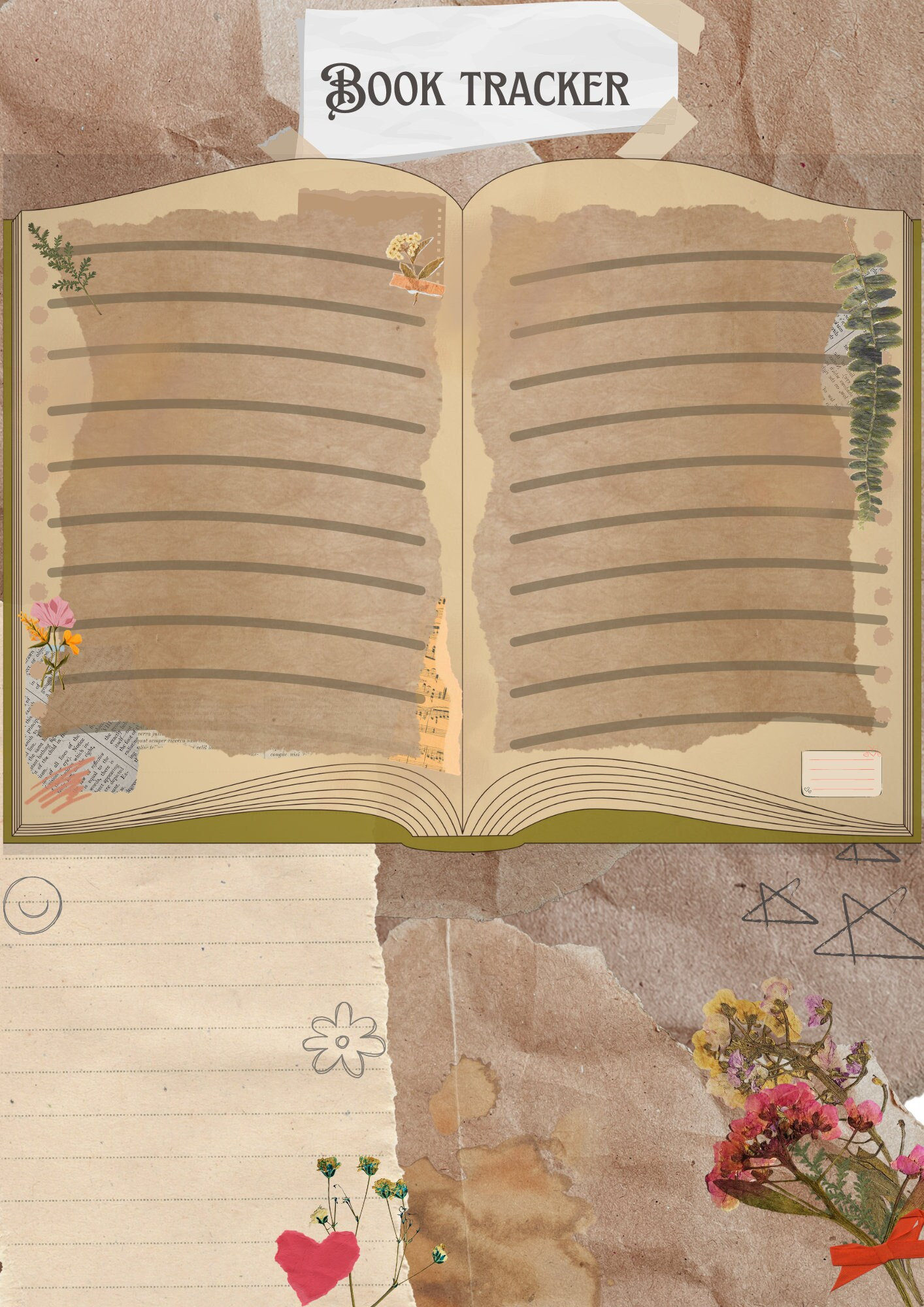 Bullet Journal Book Tracker A4, A3 & Letter - Etsy