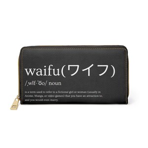 Waifu Anime Reißverschluss Geldbörse | Nerdiges Pop Kultur Accessoire | Süßer Kartenhalter | Strapazierfähige & Wasserfeste Geldbörse für Fans