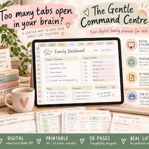 ADHD Mum Digital Family Planner | Fillable & Printable Family Command Centre