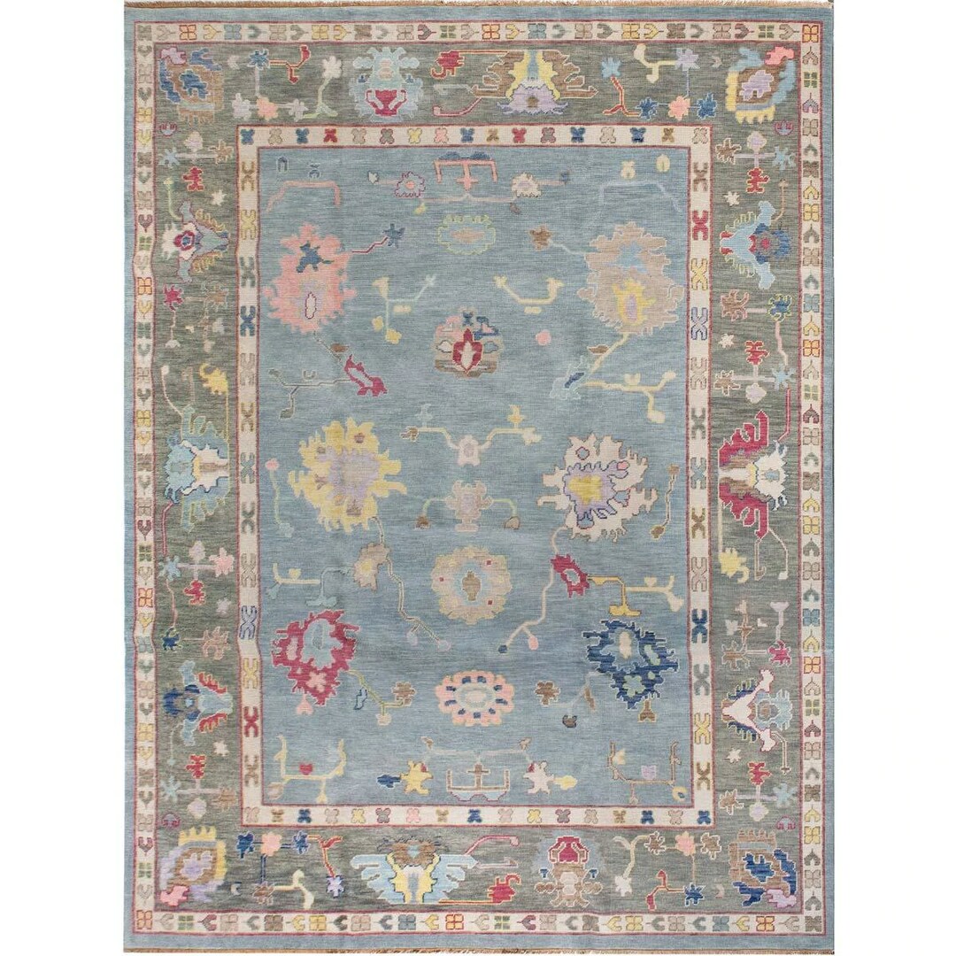 Emma Rug Emma Turkish Knot Handmade Premium Quality Rug Woolen Area Rug/ Bedroom ...