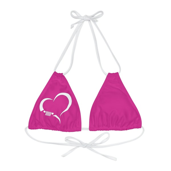 4x4 Heart Strappy Triangle Bikini Top/Bottoms