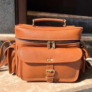 Borsa fotografica personalizzata in pelle da uomo, borsa fotografica DSLR retrò per fotografi, borsa fotografica DSLR personalizzata con regalo, protezione per obiettivo